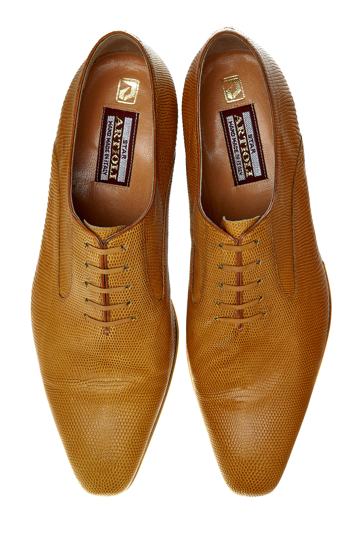 Яркие туфли-оксфорды из фактурной кожи с контрастной подошвой ARTIOLI, цвет желтый, размер 40;43 - фото 6